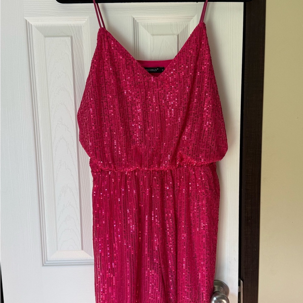 Sequin Pink Jumpsuit